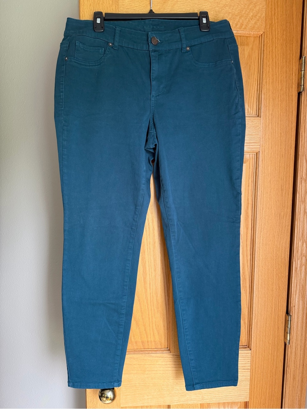 Maurices Colored Skinny Jeans Pants Teal Blue Green Plus Size 14W Regular
